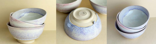 Ceramic Bowls, produced on the pottery wheel