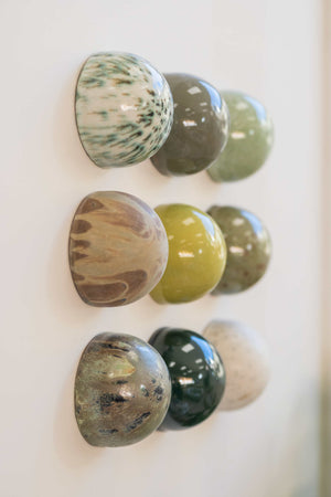 Ceramic Dome Moss & Stone Set (9)