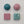 Ceramic Rosewater & Teal Mixed Set (4)