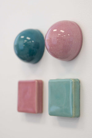 Ceramic Rosewater & Teal Mixed Set (4)