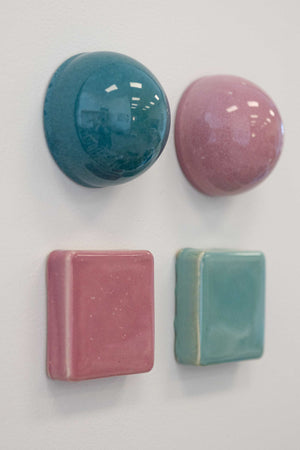 Ceramic Rosewater & Teal Mixed Set (4)