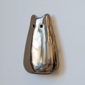 Chrome Ceramic Wall Creature