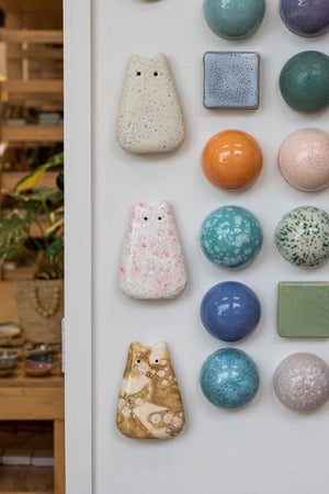 Strawberry Milkshake Ceramic Wall Creature