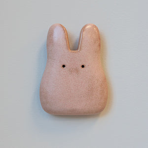 Rose Quartz Ceramic Wall Rabbit