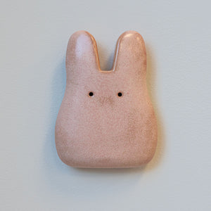 Rose Quartz Ceramic Wall Rabbit
