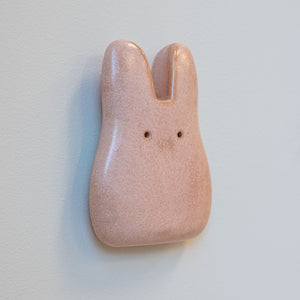 Rose Quartz Ceramic Wall Rabbit