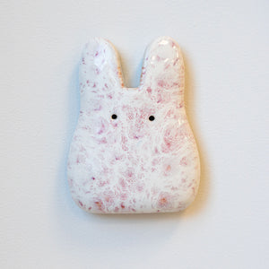 Strawberry Milkshake Ceramic Wall Bunny