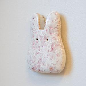Strawberry Milkshake Ceramic Wall Bunny