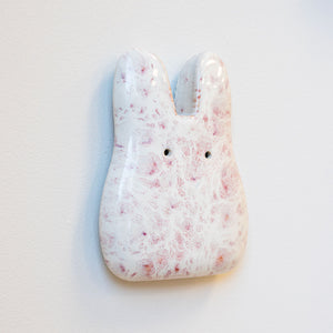 Strawberry Milkshake Ceramic Wall Bunny
