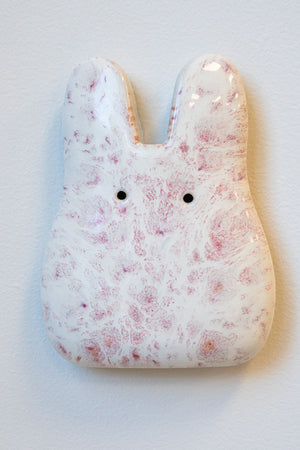 Strawberry Milkshake Ceramic Wall Bunny