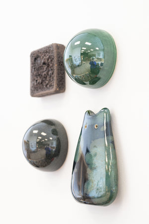 Forest Ceramic Dome Set With Creature (4)