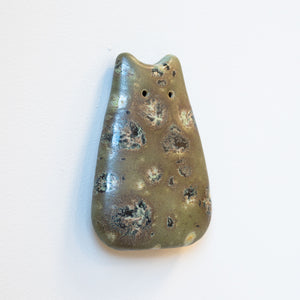 Aurora Green Ceramic Wall Creature