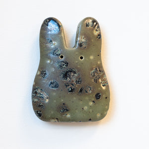 Aurora Green Ceramic Wall Bunny