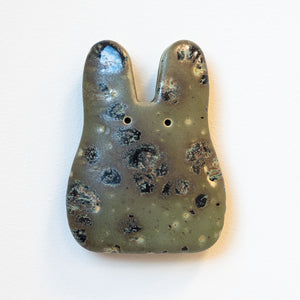 Aurora Green Ceramic Wall Bunny