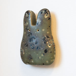 Aurora Green Ceramic Wall Bunny
