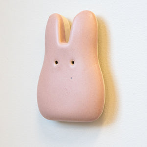 Rose Ceramic Wall Bunny