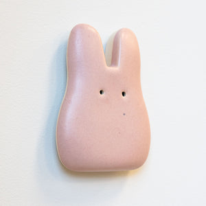 Rose Ceramic Wall Bunny