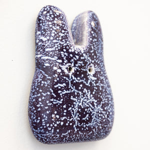 Speckled Lavender Ceramic Wall Bunny