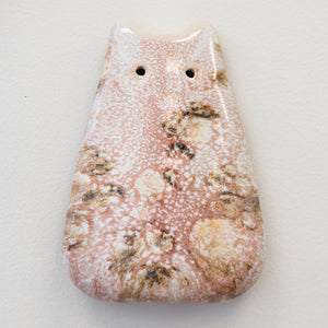 White Lotus Ceramic Wall Creature