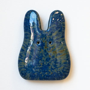 Midnight Rain Ceramic Wall Bunny