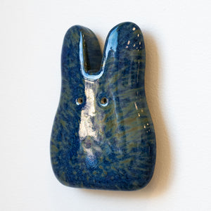 Midnight Rain Ceramic Wall Bunny