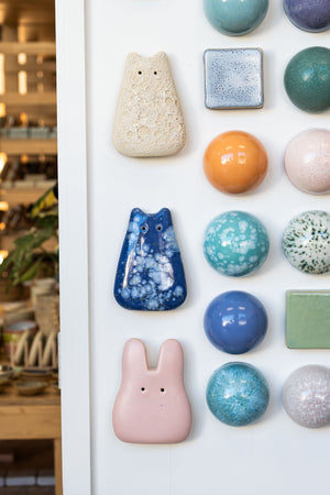 Blue Hydrangea Ceramic Wall Creature