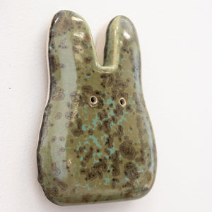 Micro Jade Ceramic Wall Bunny