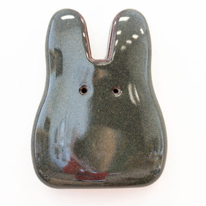 Tenmoku Ceramic Wall Bunny
