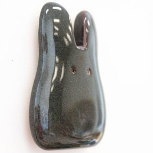 Tenmoku Ceramic Wall Bunny