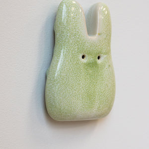 Candy Green Ceramic Wall Bunny