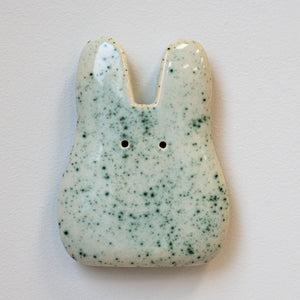 Green Jasper Ceramic Wall Bunny