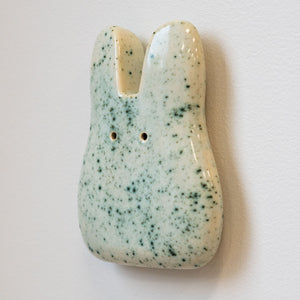 Green Jasper Ceramic Wall Bunny