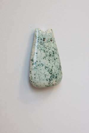 Green Jasper Ceramic Wall Creature