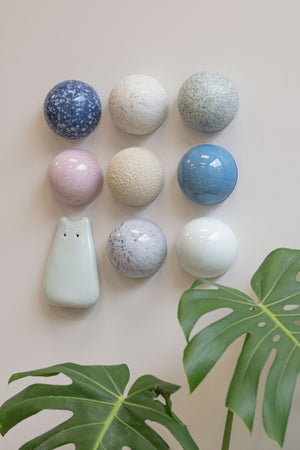 Ceramic Dome Candy Floss Set With Creature (9)