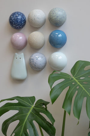 Ceramic Dome Candy Floss Set With Creature (9)