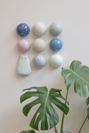Ceramic Dome Candy Floss Set With Creature (9)