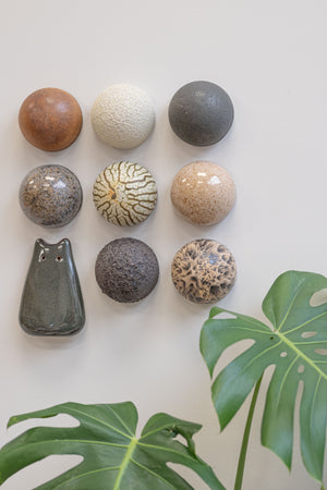 Ceramic Dome Glaze Study Set With Creature (9)
