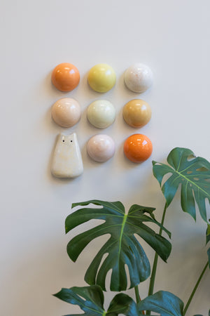 Ceramic Dome Apricot Fizz Set With Creature (9)