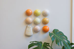 Ceramic Dome Apricot Fizz Set With Creature (9)