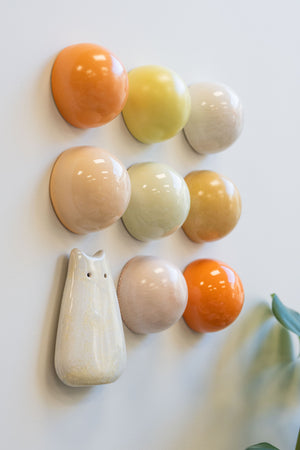Ceramic Dome Apricot Fizz Set With Creature (9)