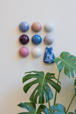 Ceramic Dome Blueberry Hour Set With Creature (9)