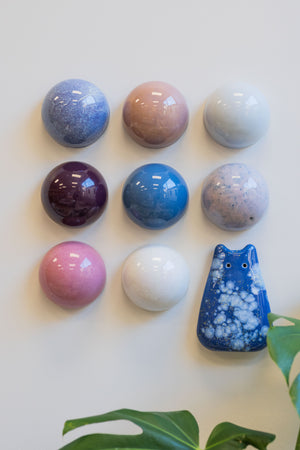 Ceramic Dome Blueberry Hour Set With Creature (9)