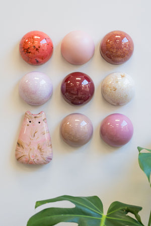 Ceramic Dome Marshmallow Set With Creature (9)