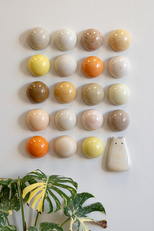 Ceramic Dome Apricot Fizz Set With Creature (20)