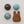 Rusty & Blue Ceramic Dome Set With Creature (4)