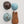 Rusty & Blue Ceramic Dome Set With Creature (4)