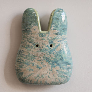 Garden Frost Ceramic Wall Bunny