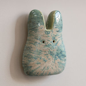 Garden Frost Ceramic Wall Bunny