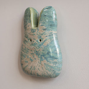 Garden Frost Ceramic Wall Bunny