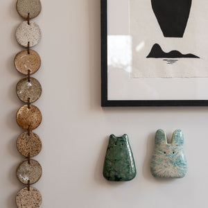 Garden Frost Ceramic Wall Bunny